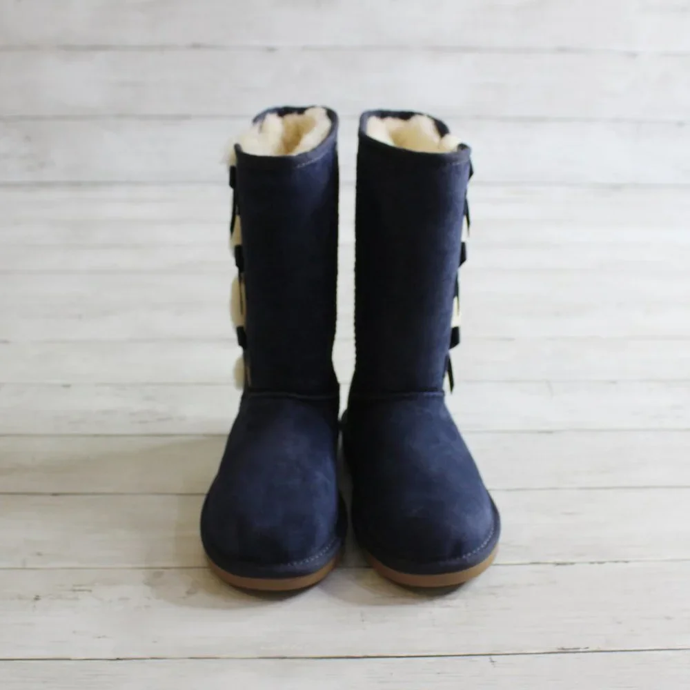 Koolaburra by Ugg Blue Suede Boots Little Girl Size 12